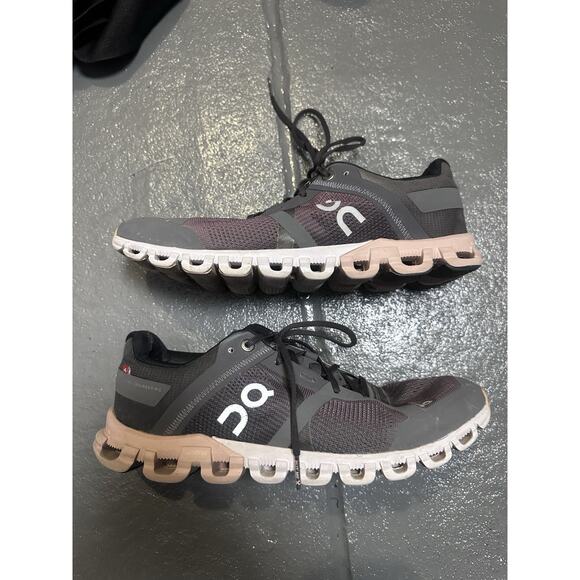 On Cloud Cloudflow Red Burgundy Pink Grey Running Shoes size women’s 8 - Picture 2 of 6